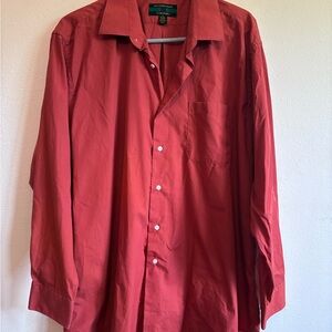 Alexander Julian Brick Red Button Down Shirt
